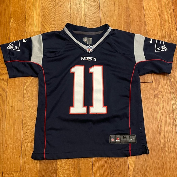 Nike NFL Patriots Kids Navy Edelman 11 Football Jersey, Size M ( sz 5-6) - Picture 1 of 4